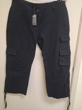 Club Monaco Black Linen-Cotton Blend Top